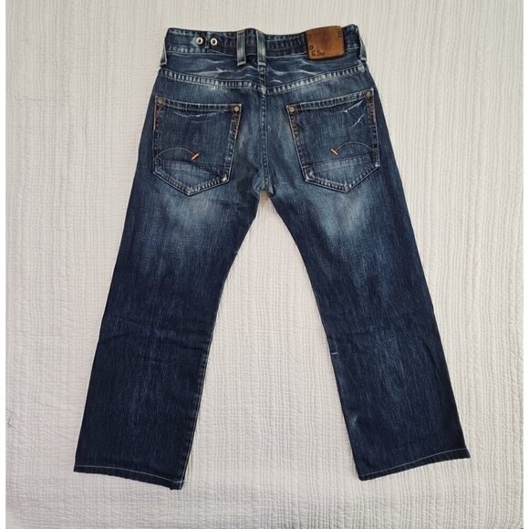 G-Star Raw 3301 Button Fly Straight Fit Blue Denim Jeans Men's Size 32Wx28L EUC - Picture 2 of 16